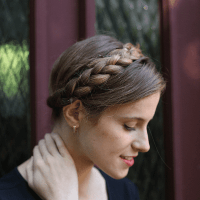 Intricate Milkmaid Braids