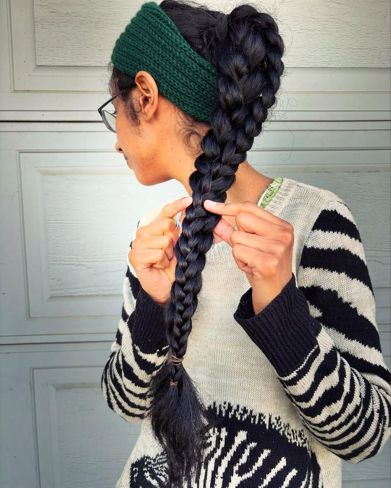 High Ponytail with Braided Accents