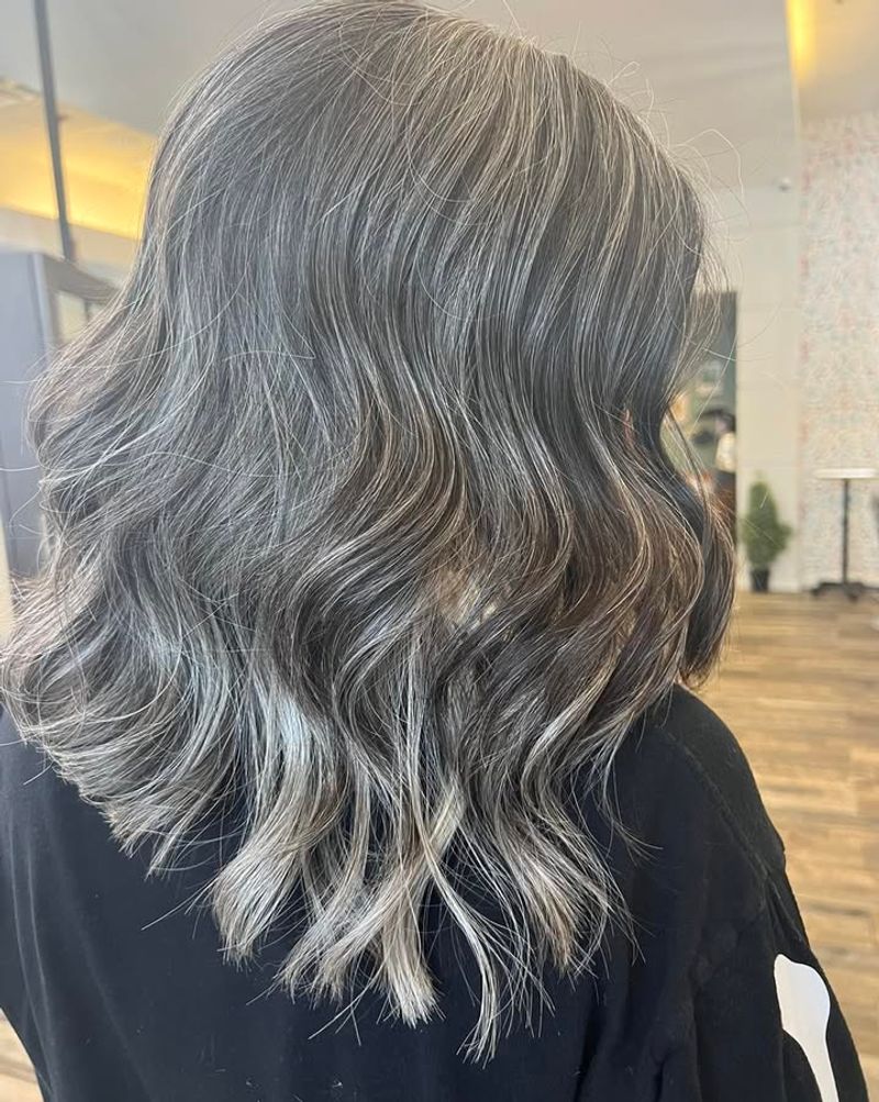 Layered Ash Blonde Lob