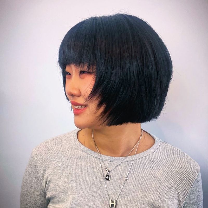 Layered Bob with Fringe