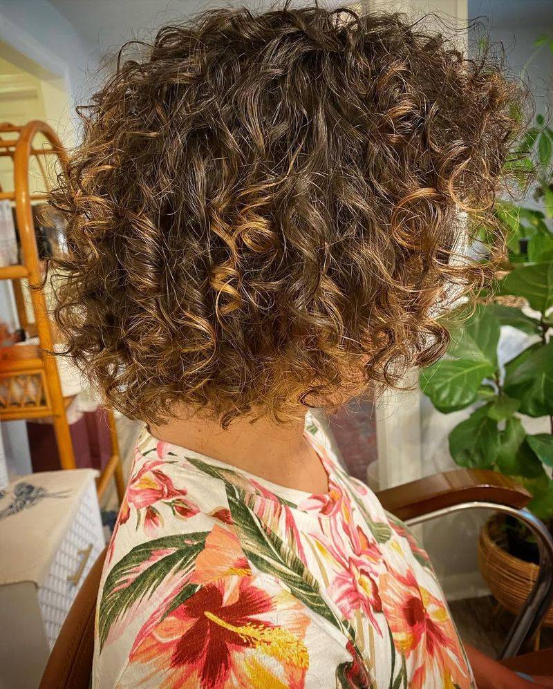 Voluminous Curly Bob