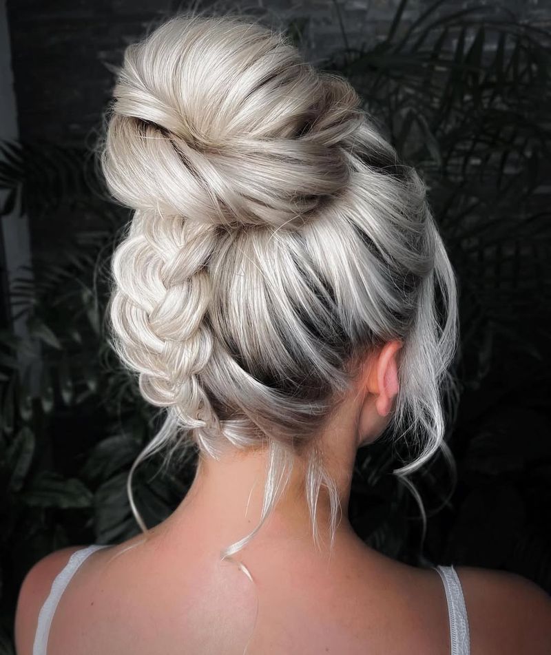 High Bun with Braids