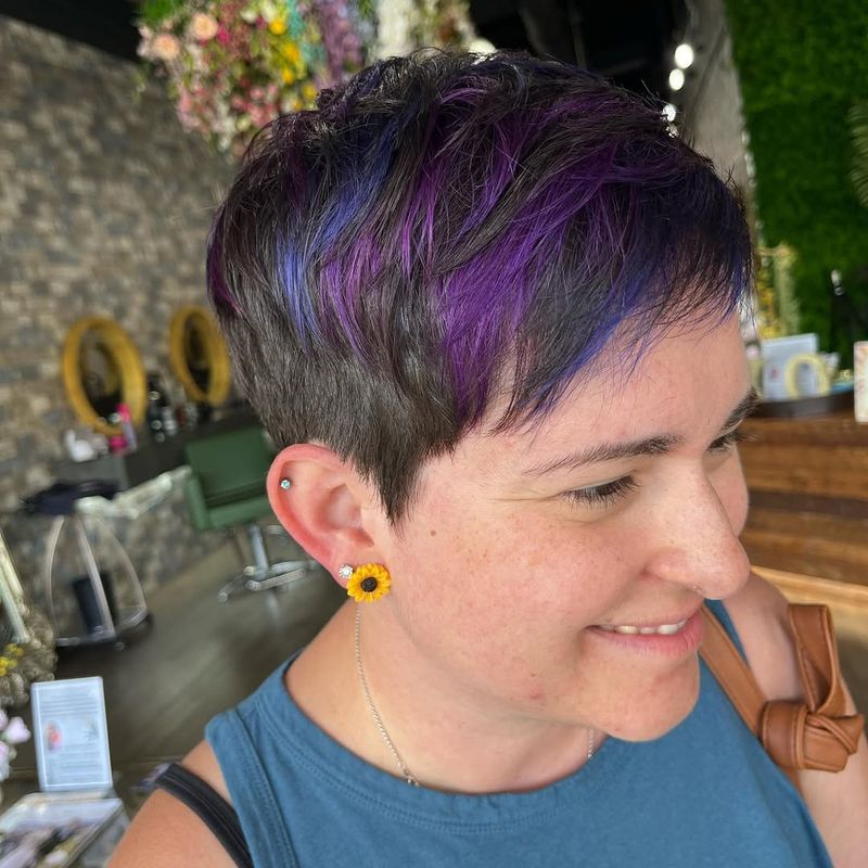 Pixie with Colorful Streaks