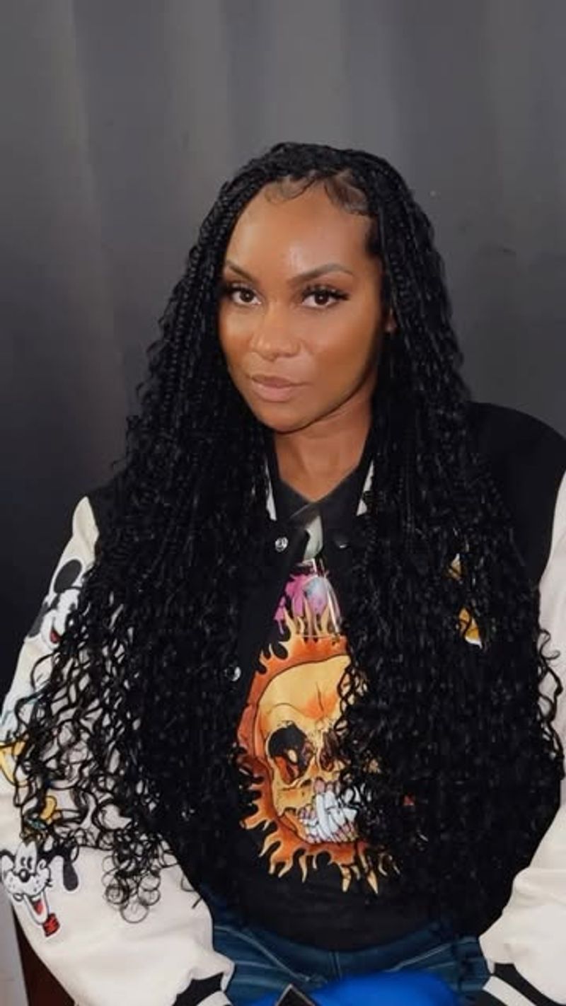 Side Part Knotless Braids