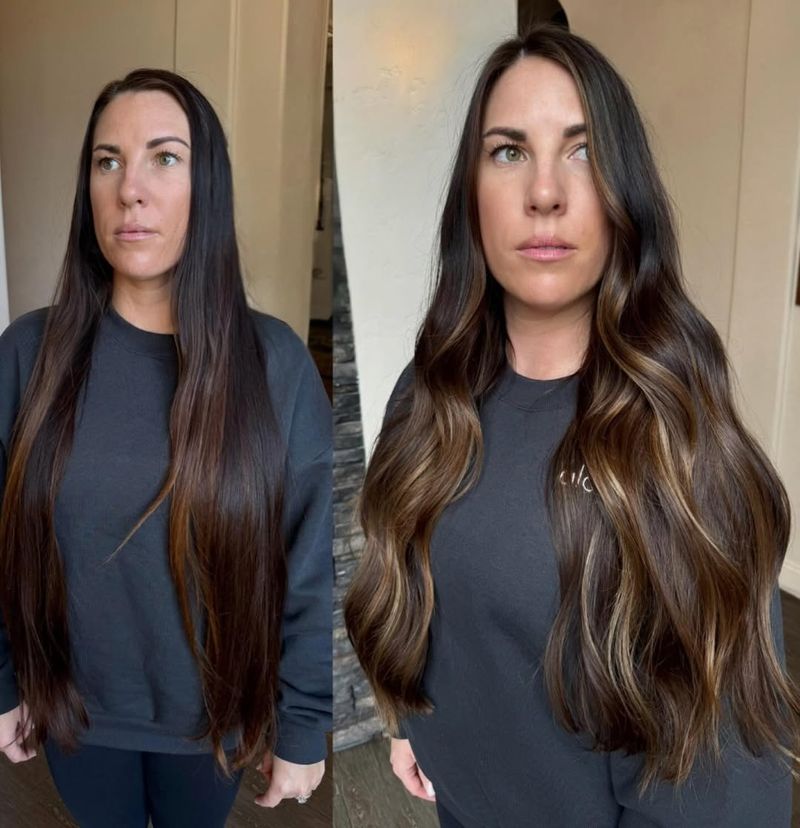 Layered Hairstyle with Soft Waves