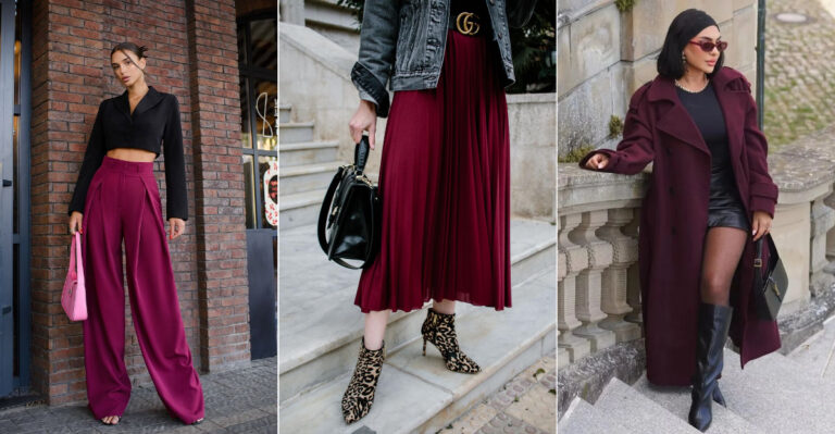 15 Burgundy Outfit And Shoe Combos That Scream Luxury