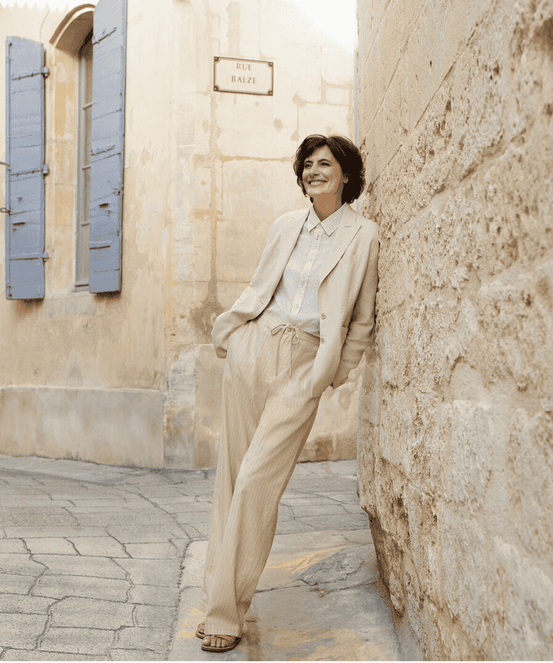 Classic Linen Pants and Crisp Button-Down