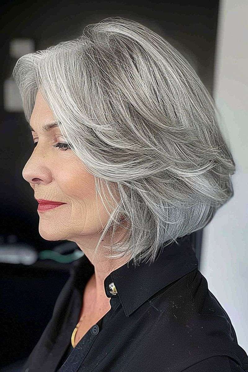 Blunt Cut with Feathered Layers