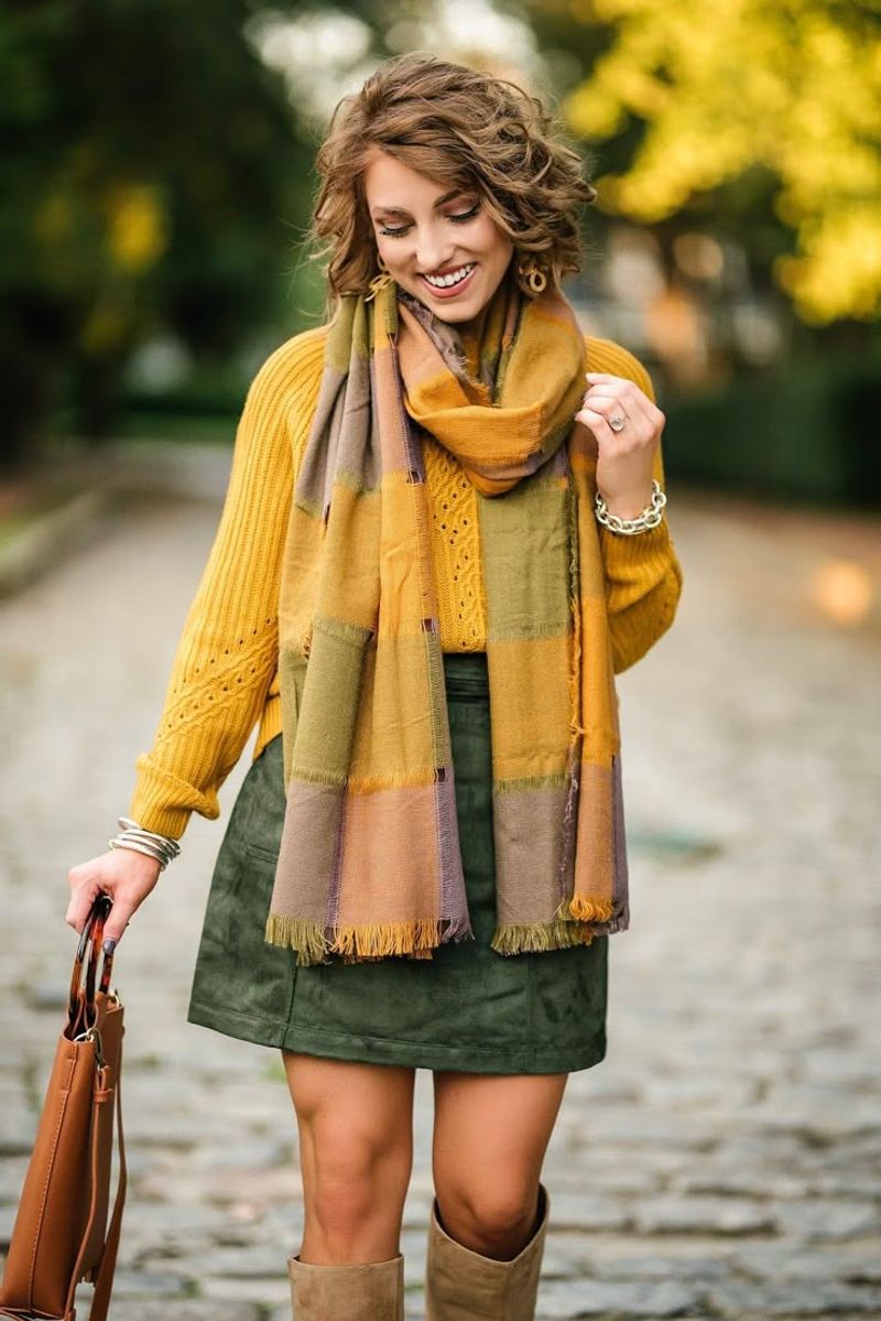Forest Green and Mustard Yellow