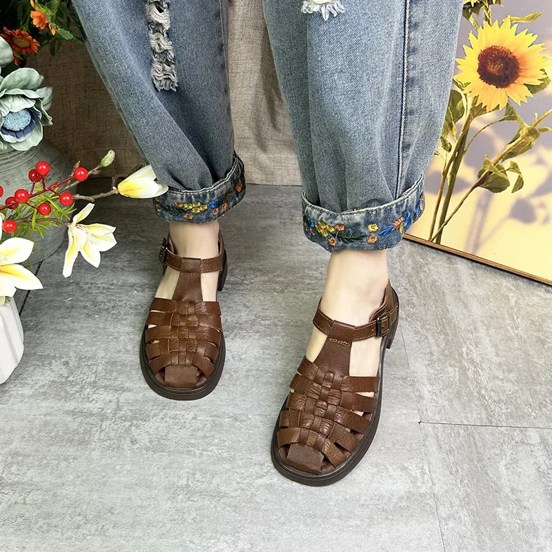 Woven Leather Sandals