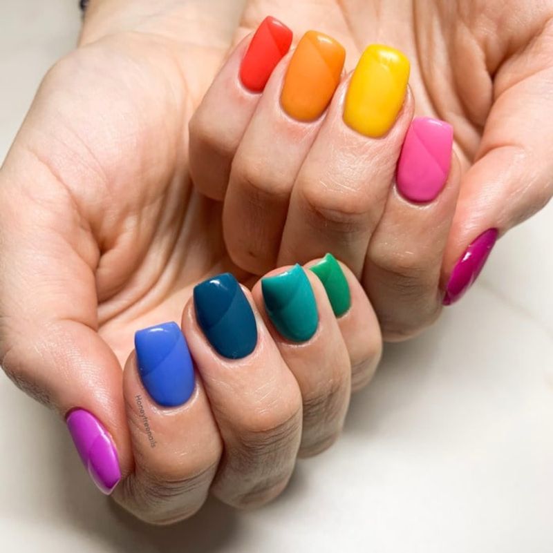 Skittles Manicure