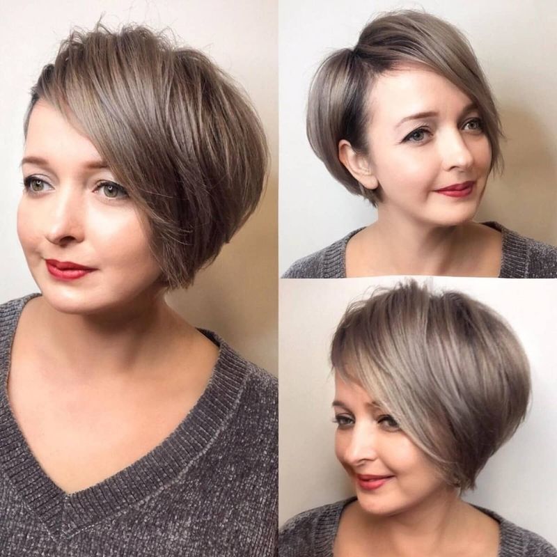 Side-Parted Pixie with Long Bangs