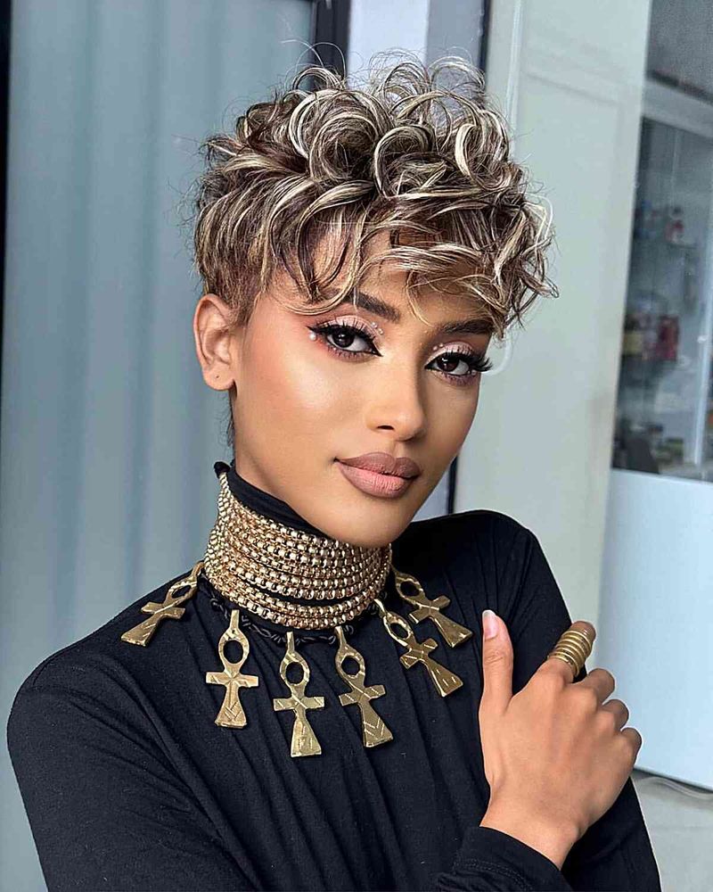 Chic Pixie with Highlights