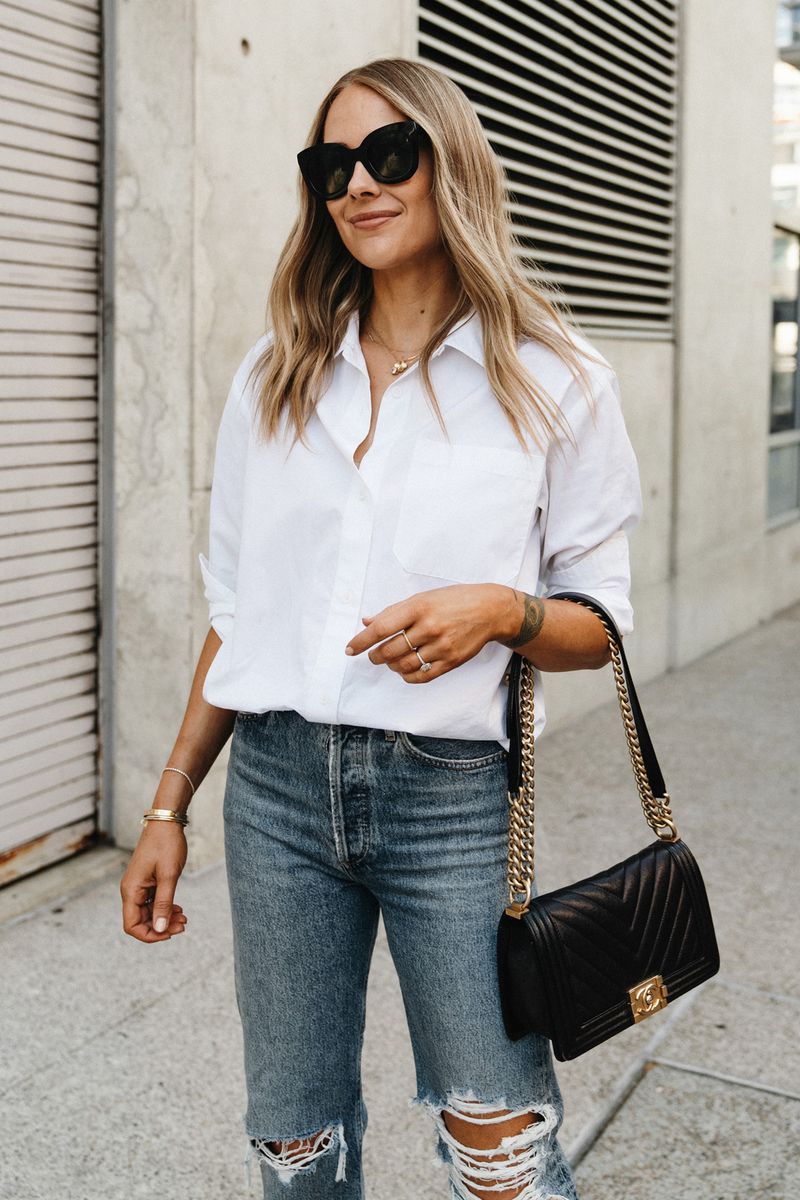 White Button-Up Shirt