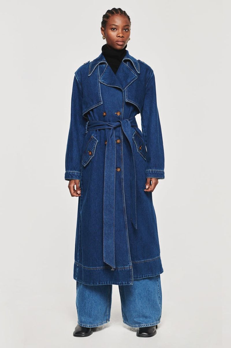 Denim Trench Coat