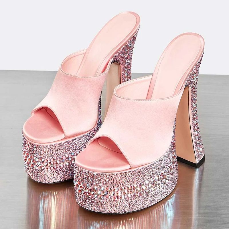 Glittery Platform Sandals