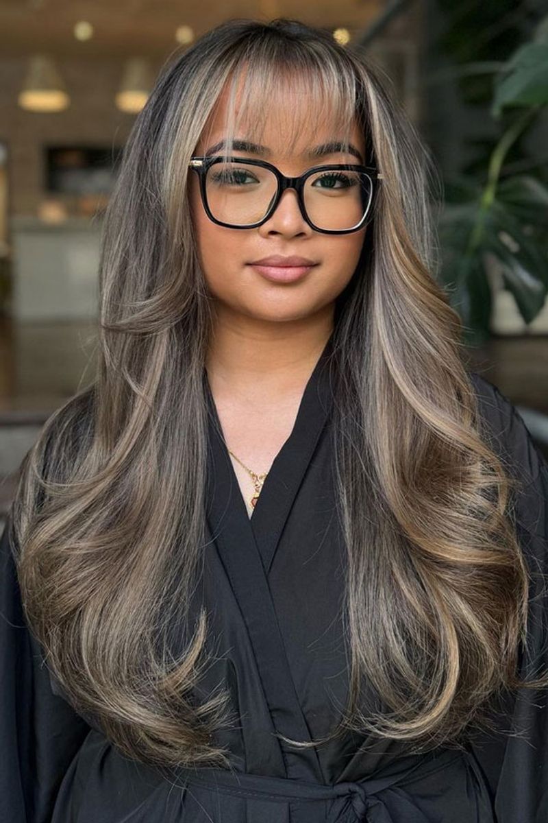 Wispy Bangs with Long Layers