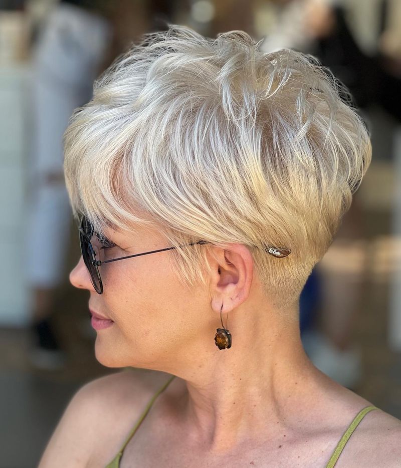 Modern Wedge with Feathered Crown