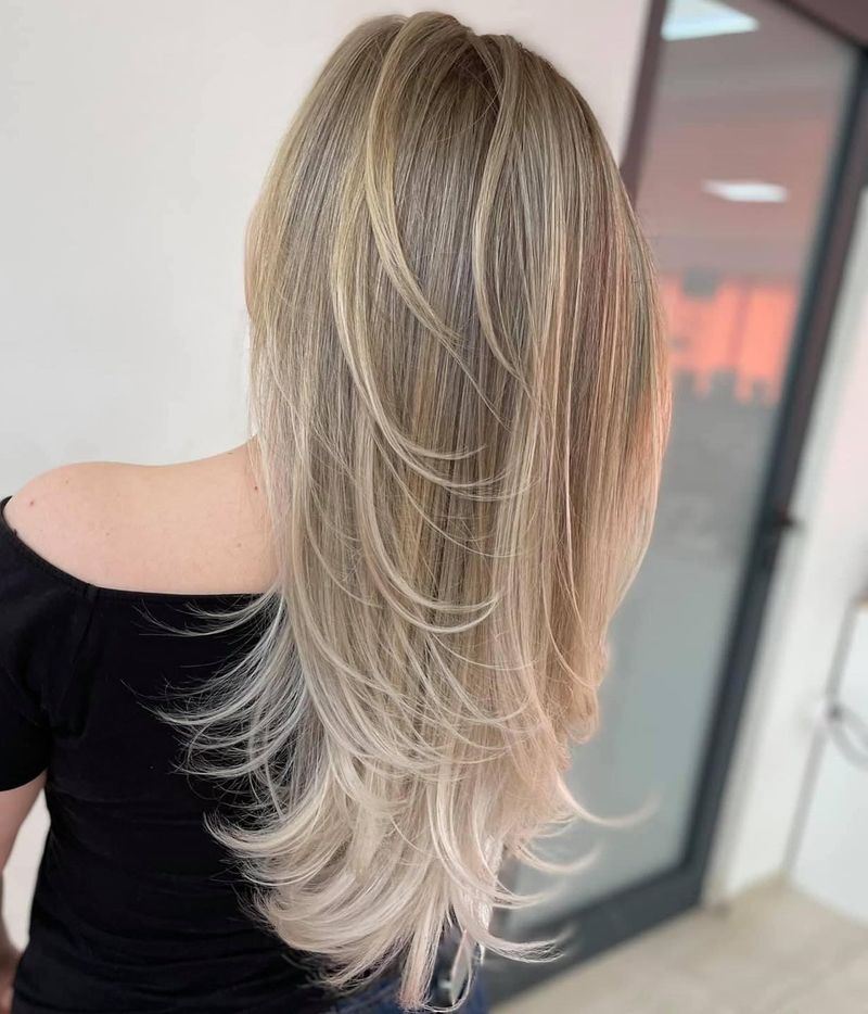 Feathered V-Cut Elegance