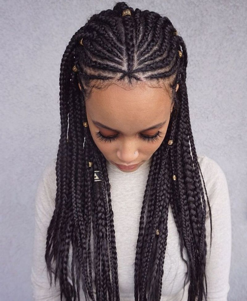 Fulani Braids With Crystal Accessories