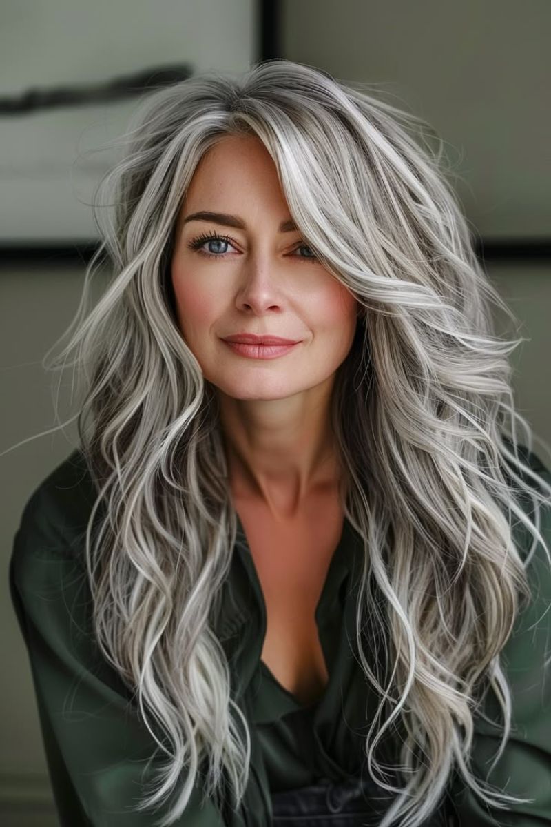 Camadas longas com ondas suaves