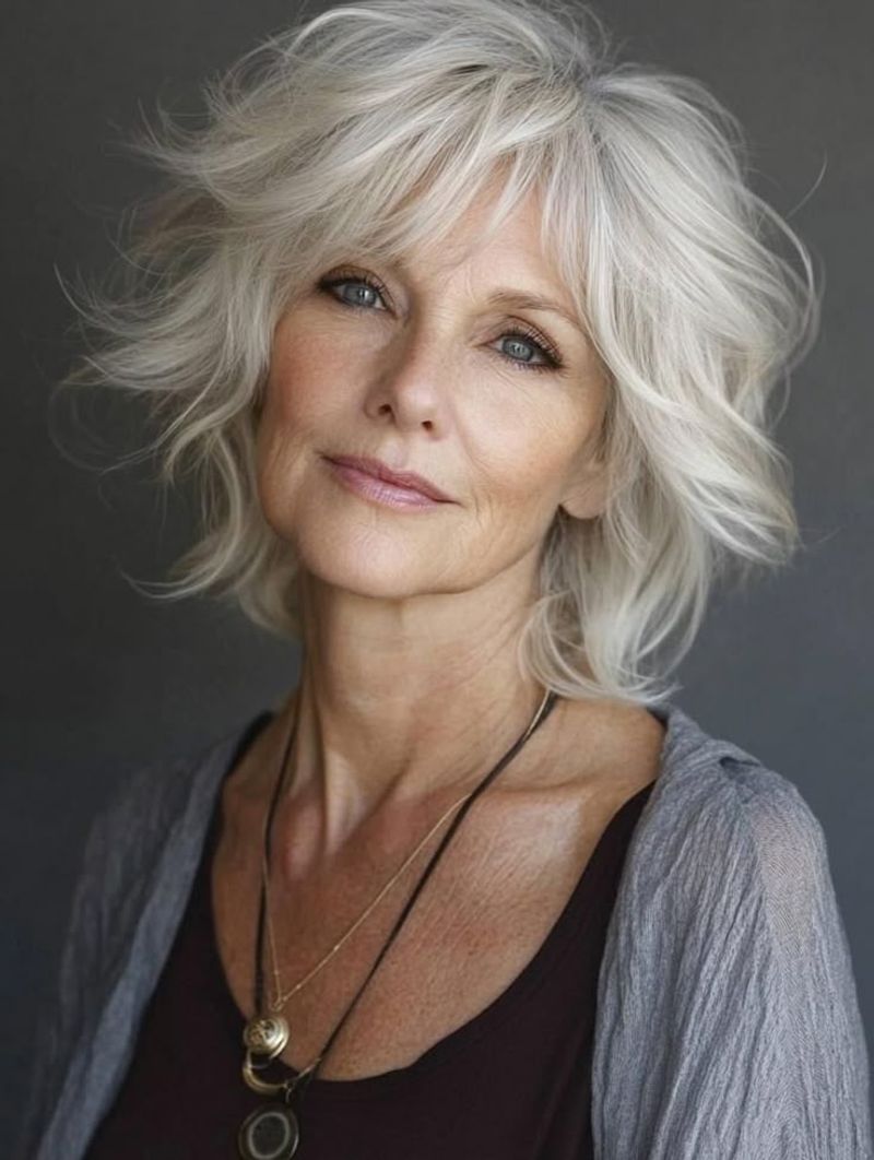 Shoulder-Length Shag with Face-Framing Layers