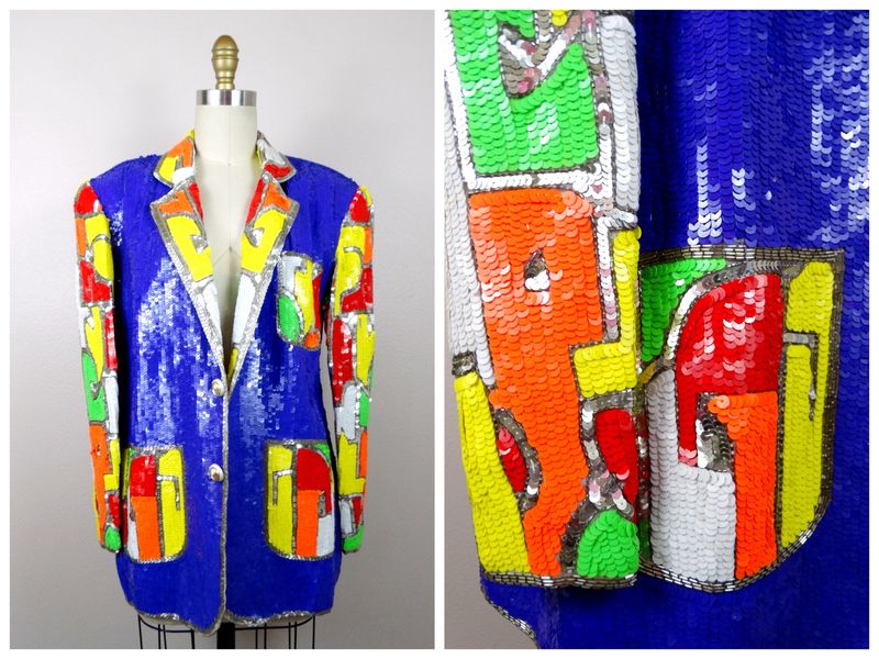 Colorblock Blazer with Neutral Base