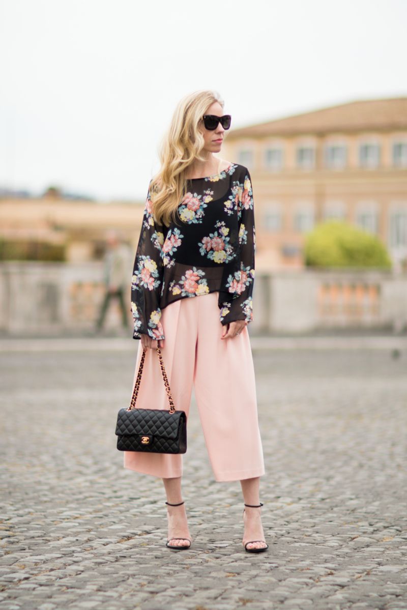 Pastel Sandals with Culottes