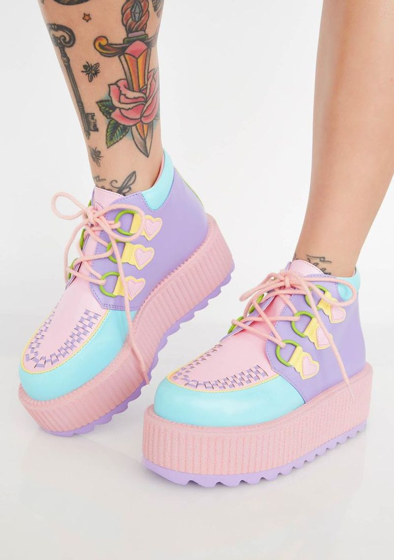 Pastel Platforms with Jeans