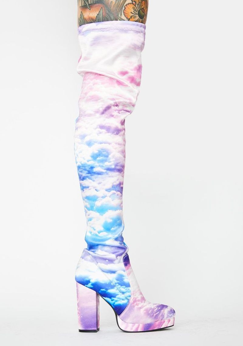 Pastel Boots with Prints