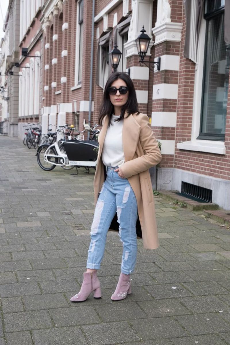 Pastel Ankle Boots with Jeans