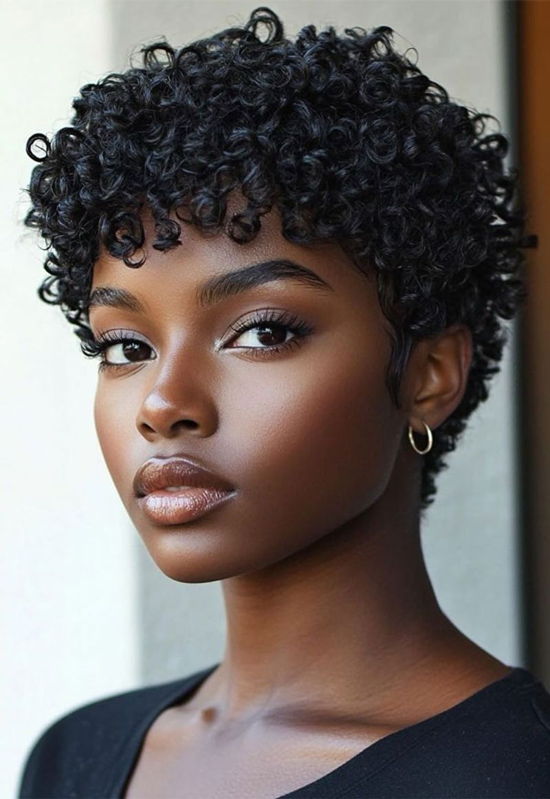 Finger Coil Pixie Cut