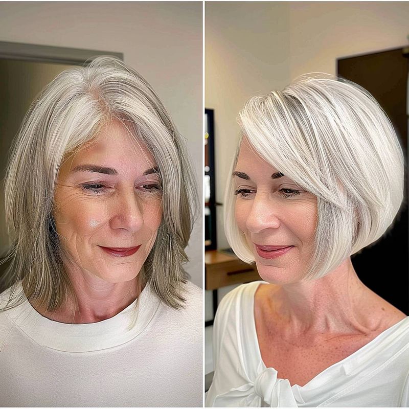 Graduated Bob with Volume at Crown