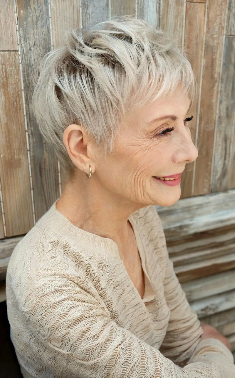 Layered Crop with Feathered Fringe