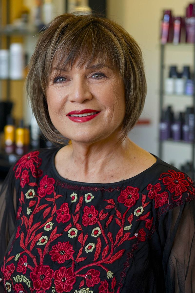 Chin-Length Bob With Fringe