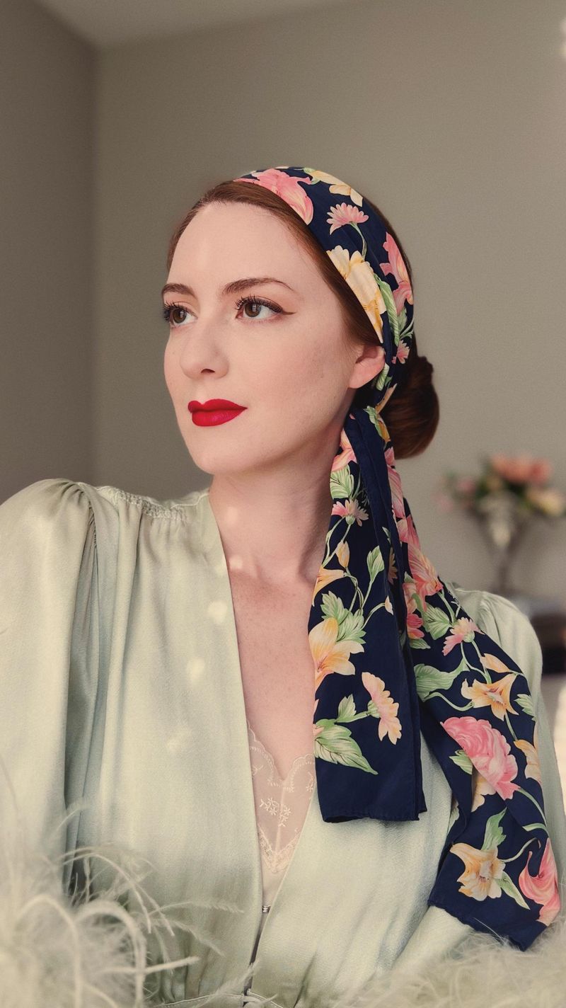 Wrap A Silk Scarf As A Headband