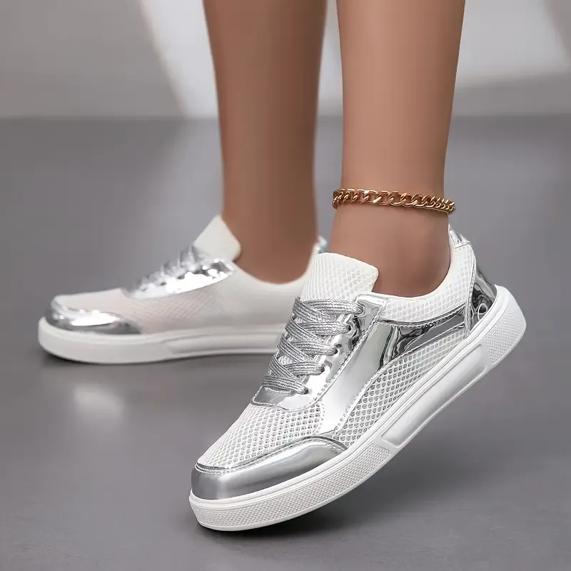 Metallic Slip-On Sneakers