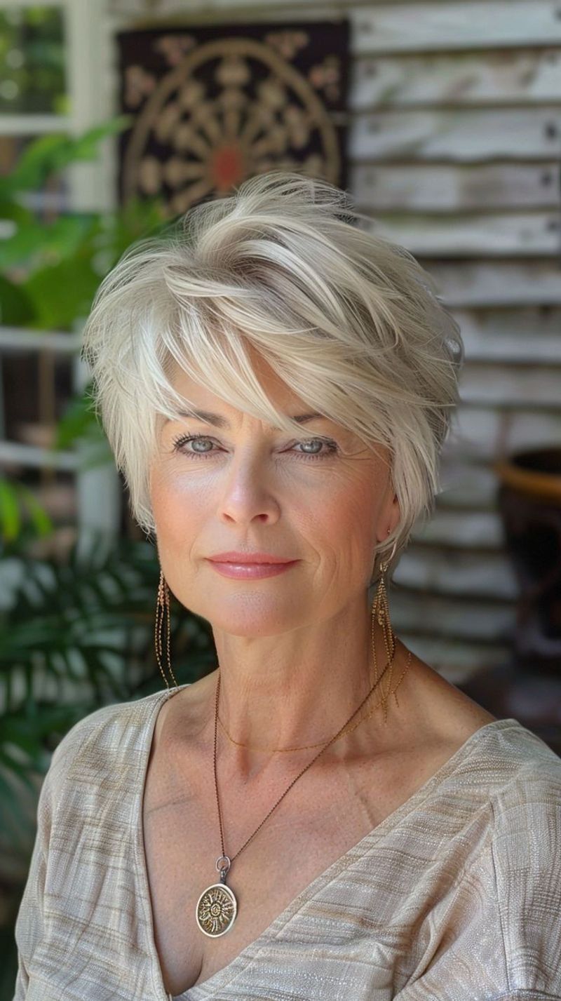 Brushed-Back Style with Tapered Nape