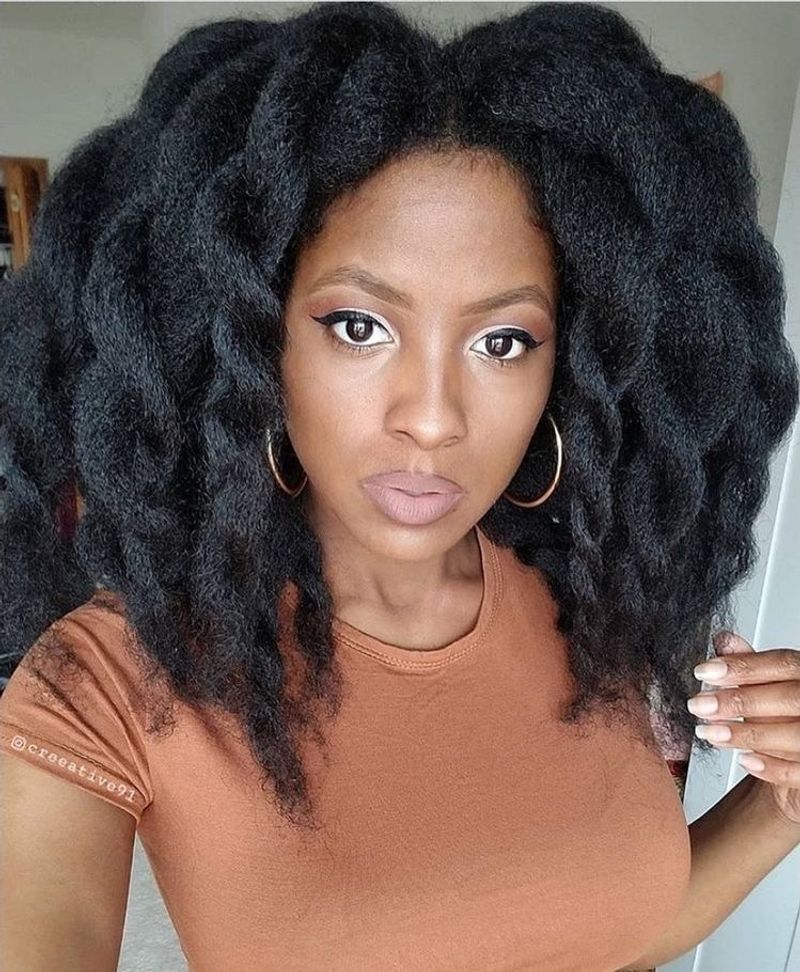 Multi-Textured Protective Style