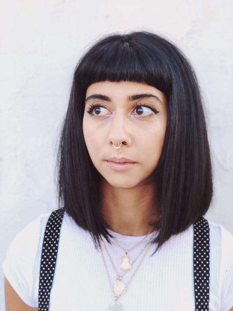 Blunt Bob With Micro-Fringe