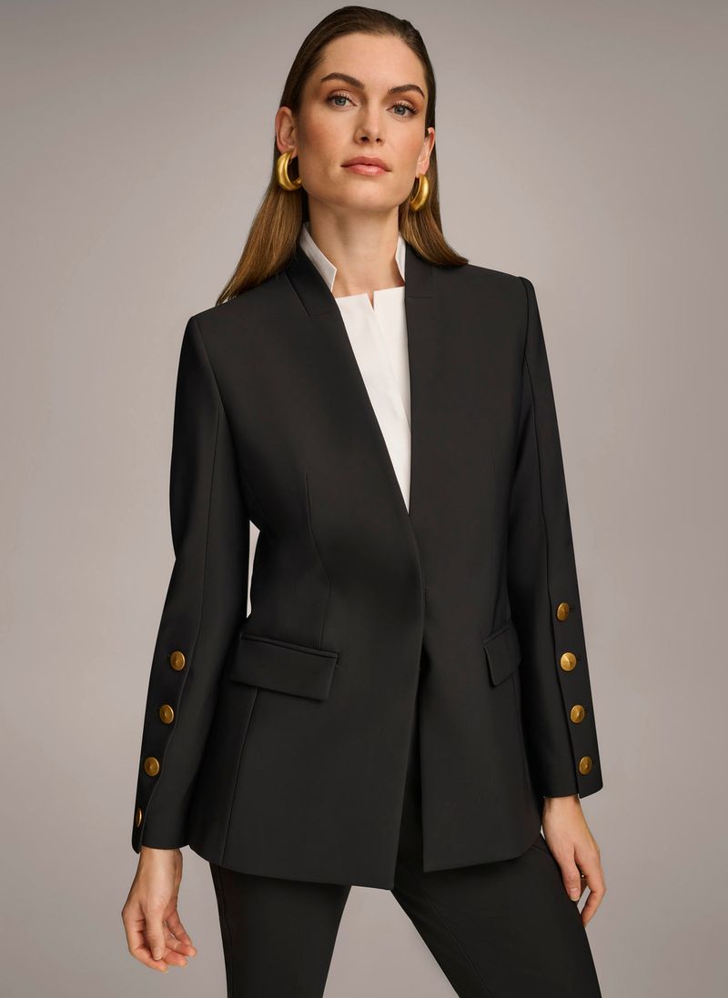 Blazer with Statement Buttons