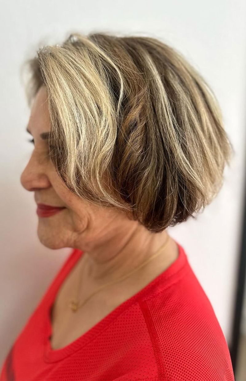 The Layered Bob with Highlights