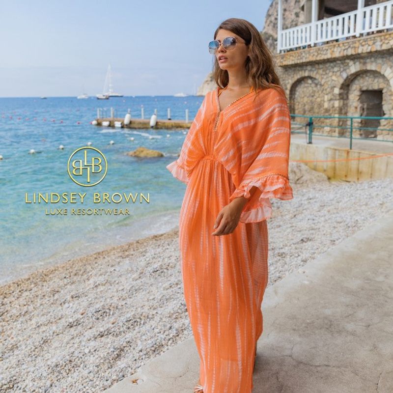 Santorini Sunset Kaftan Dress