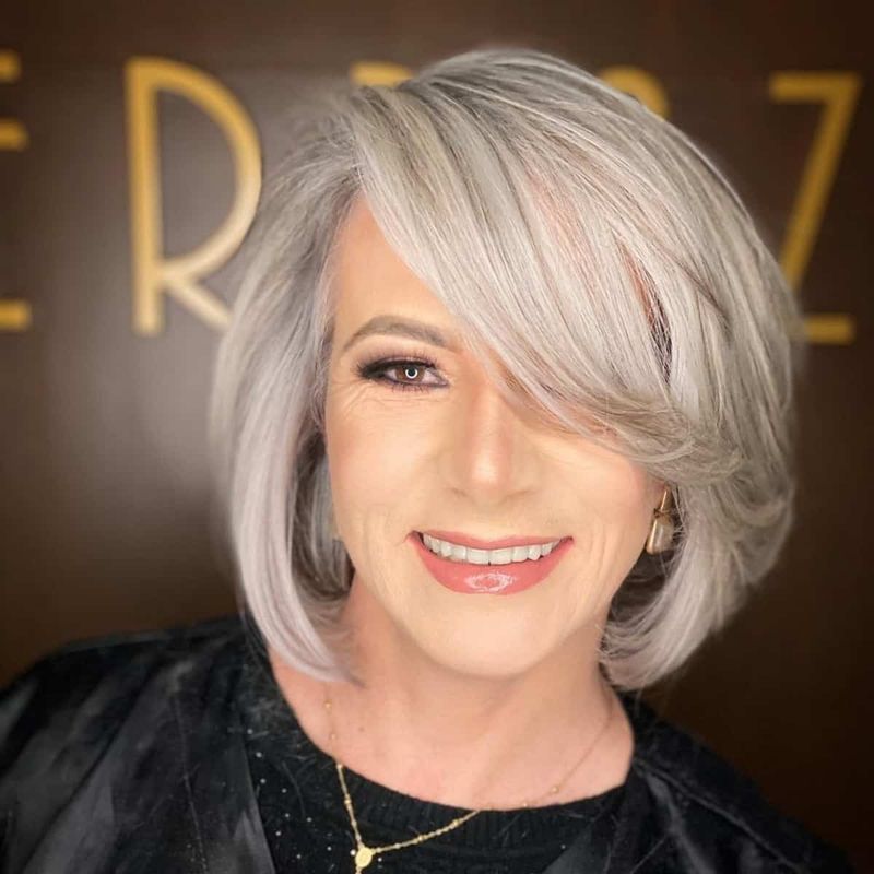 Layered Bob with Side Sweep