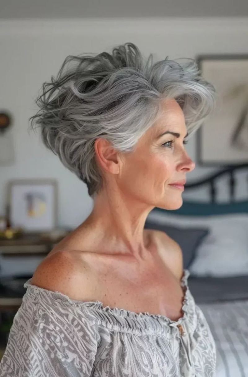 The Textured Pixie with Long Crown