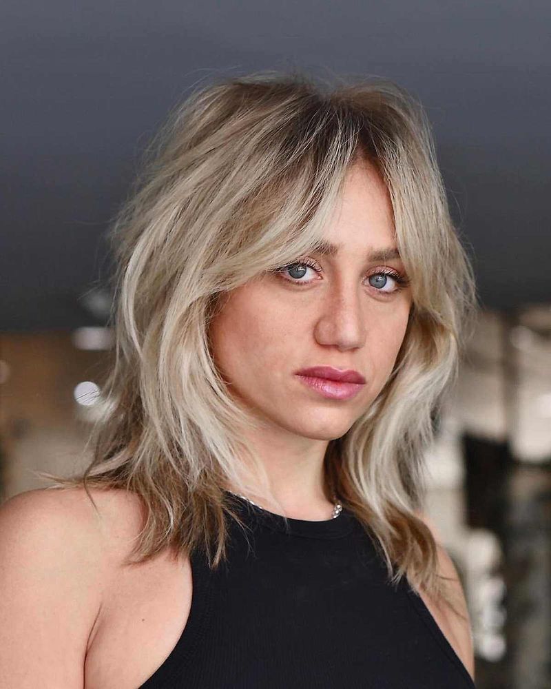 The Modern Shag with Curtain Bangs