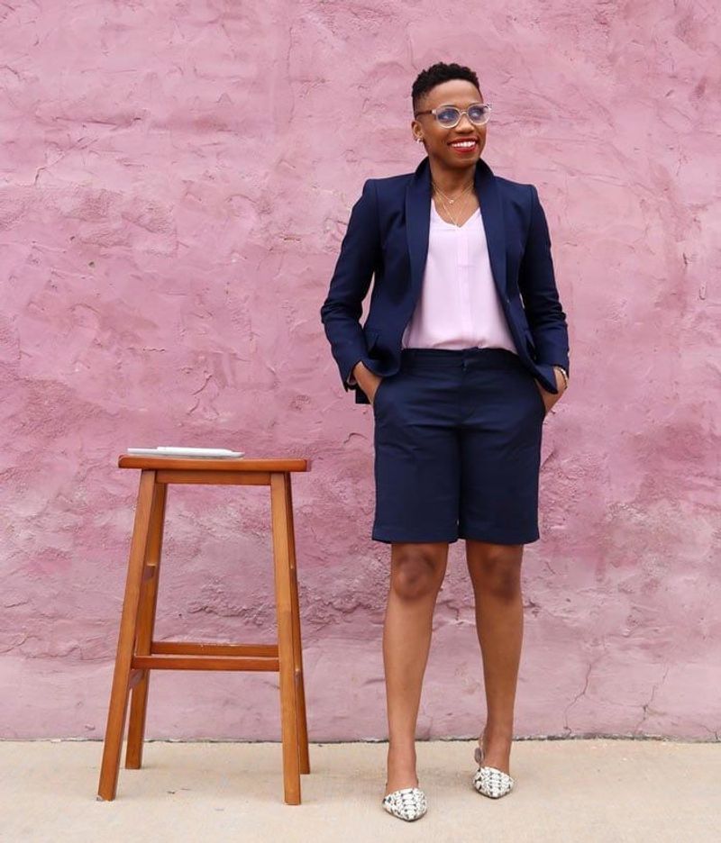 Blazer with Matching Shorts Set