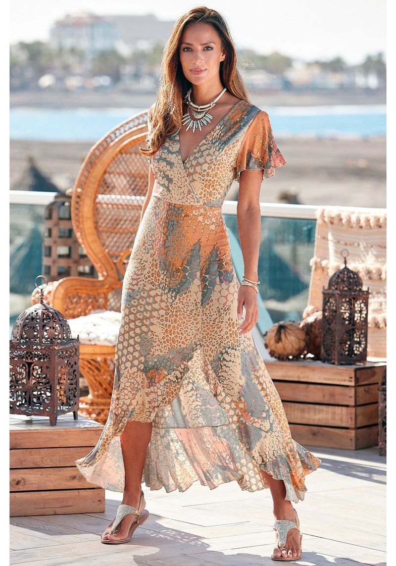 Dainty Anklet With Side-Slit Maxi