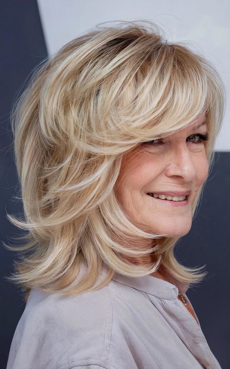 Feathered Mid-Length Cut