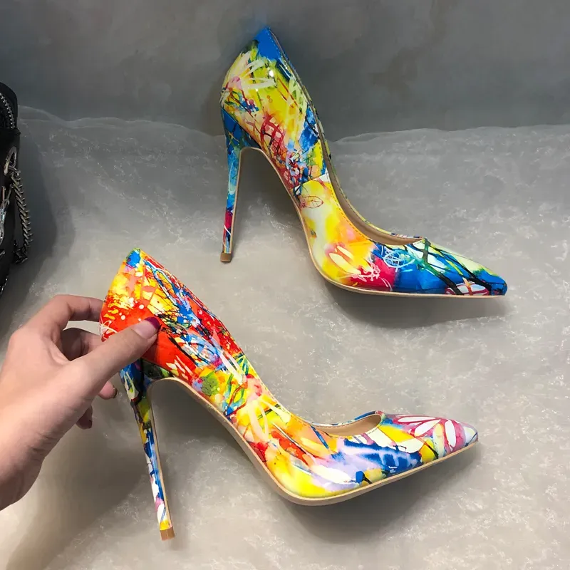 13. Bold Patterned Heels